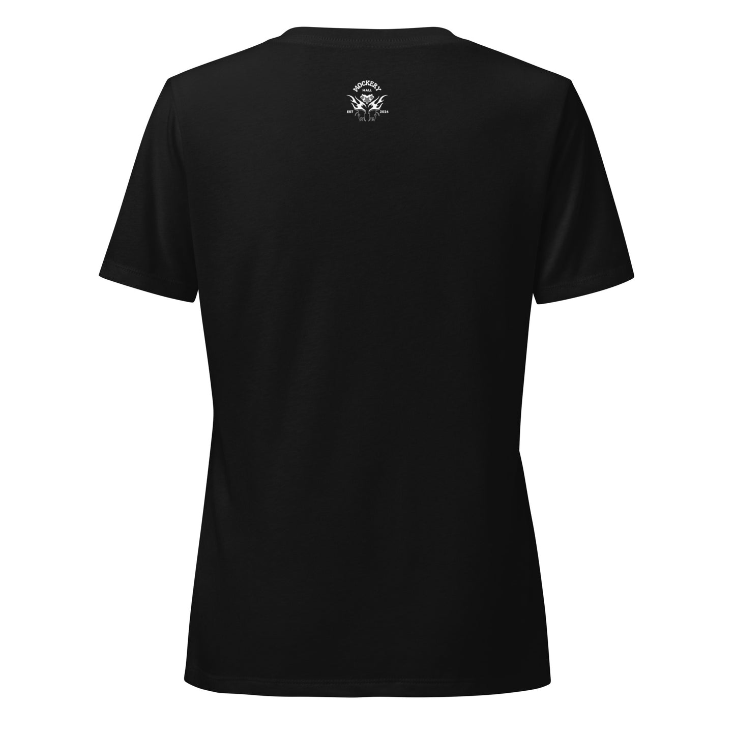 Women’s Relaxed V-Neck T-Shirt - Wearing Black